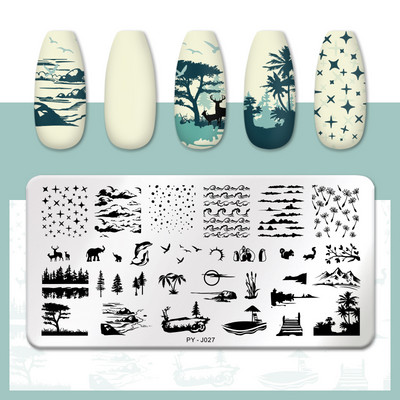 PICT YOU Nail Stamping Plate Line Pictures Stencil Σχέδιο νυχιών από ανοξείδωτο χάλυβα για εκτύπωση Εργαλείο πλάκας εικόνας Nail Art