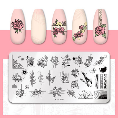 PICT YOU Nail Stamping Plate Line Pictures Stencil Σχέδιο νυχιών από ανοξείδωτο χάλυβα για εκτύπωση Εργαλείο πλάκας εικόνας Nail Art