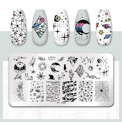 PICT YOU Nail Stamping Plate Line Pictures Stencil Σχέδιο νυχιών από ανοξείδωτο χάλυβα για εκτύπωση Εργαλείο πλάκας εικόνας Nail Art