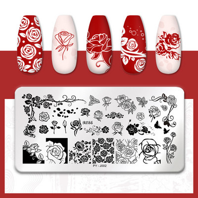 PICT YOU Nail Stamping Plate Line Pictures Stencil Σχέδιο νυχιών από ανοξείδωτο χάλυβα για εκτύπωση Εργαλείο πλάκας εικόνας Nail Art