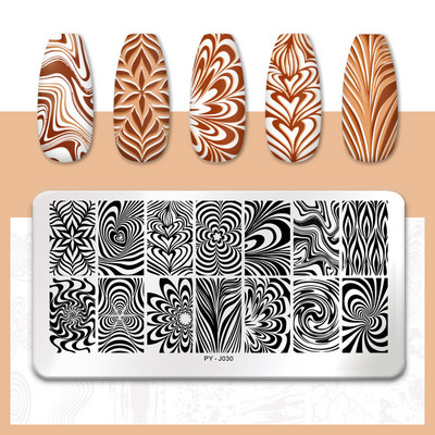 PICT YOU Nail Stamping Plate Line Pictures Stencil Σχέδιο νυχιών από ανοξείδωτο χάλυβα για εκτύπωση Εργαλείο πλάκας εικόνας Nail Art