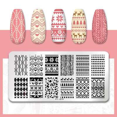 PICT YOU Nail Stamping Plate Line Pictures Stencil Σχέδιο νυχιών από ανοξείδωτο χάλυβα για εκτύπωση Εργαλείο πλάκας εικόνας Nail Art