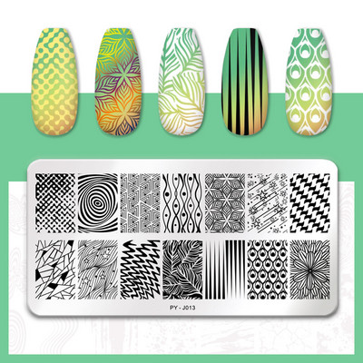 PICT YOU Nail Stamping Plate Line Pictures Stencil Σχέδιο νυχιών από ανοξείδωτο χάλυβα για εκτύπωση Εργαλείο πλάκας εικόνας Nail Art