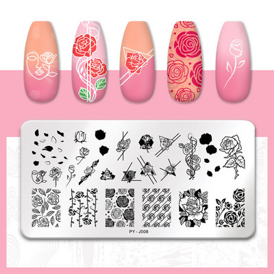 PICT YOU Nail Stamping Plate Line Pictures Stencil Σχέδιο νυχιών από ανοξείδωτο χάλυβα για εκτύπωση Εργαλείο πλάκας εικόνας Nail Art