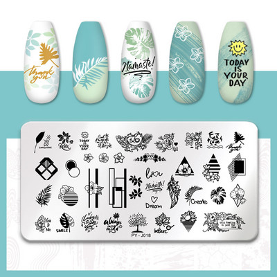 PICT YOU Nail Stamping Plate Line Pictures Stencil Σχέδιο νυχιών από ανοξείδωτο χάλυβα για εκτύπωση Εργαλείο πλάκας εικόνας Nail Art