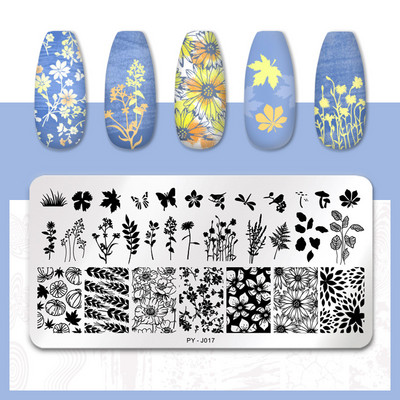 PICT YOU Nail Stamping Plate Line Pictures Stencil Σχέδιο νυχιών από ανοξείδωτο χάλυβα για εκτύπωση Εργαλείο πλάκας εικόνας Nail Art