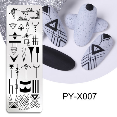 PICT YOU körömbélyegző lemez virág levél geometria bélyegsablon köröm képlemez stencil barkácsnyomtatás rozsdamentes acél szerszámok