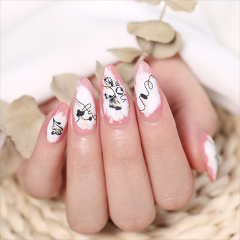 NICOLE DIARY Gradient Flower Stripe Nail Stamping Plates Design Stamp for Nails Leaf French Geometry Printing Stencil Decor