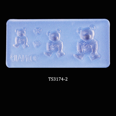 1 τεμ. 3D σιλικόνης παπιγιόν φόρμα για σκάλισμα νυχιών Cute Bear Mold Stamping Design Στένσιλ βερνίκι UV Gel Εργαλεία αξεσουάρ μανικιούρ DIY