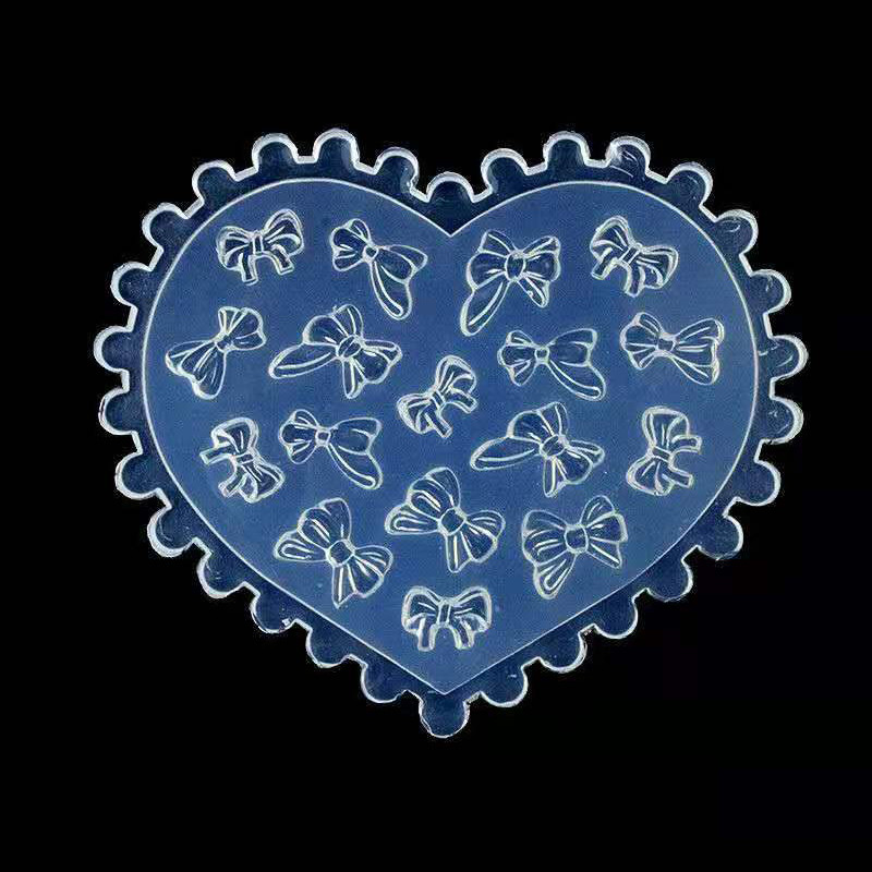 1 bucăți 3D silicon bowknot unghii sculptură matriță drăguț urs matriță ștanțare design polonez UV gel șabloane DIY manichiură accesorii instrumente