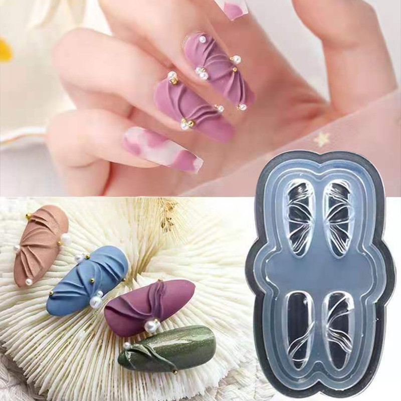 1 bucăți 3D silicon bowknot unghii sculptură matriță drăguț urs matriță ștanțare design polonez UV gel șabloane DIY manichiură accesorii instrumente