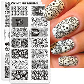 Πλάκα για σφράγιση νυχιών για το Halloween Nail Stamper Καλούπι Στένσιλ για εκτύπωση κρανίου κολοκύθας Πρότυπα για αποκριάτικες σφραγίδες νυχιών Εργαλεία τέχνης νυχιών