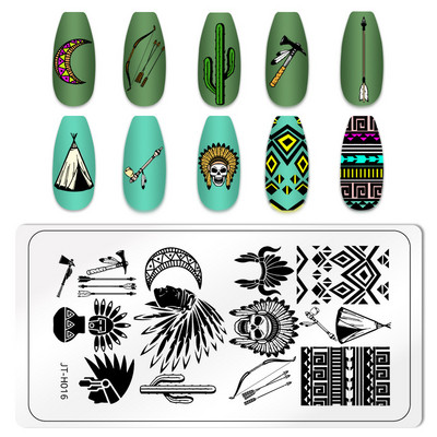 Πλάκα για σφράγιση νυχιών για το Halloween Nail Stamper Καλούπι Στένσιλ για εκτύπωση κρανίου κολοκύθας Πρότυπα για αποκριάτικες σφραγίδες νυχιών Εργαλεία τέχνης νυχιών