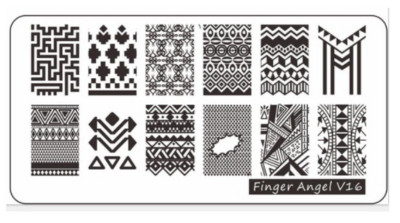 Νέος !!! 9,5*14,5 εκ. Μάλλινο πουλόβερ Nail Art Πρότυπο εικόνας με σφραγίδα Πλάκες Πολωνικής στάμπας Πρότυπο εικόνας μανικιούρ #24