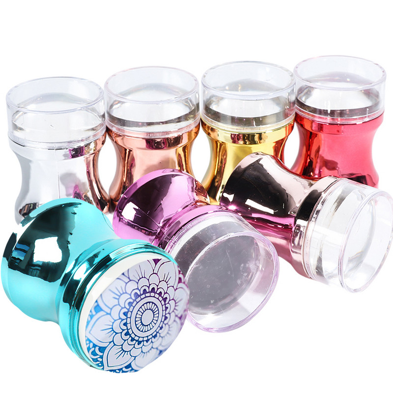 Ploče za utiskivanje silikonskih kalupa Prozirna silikonska glava sa strugalicom Šablon za lak za nokte Šablon za prijenos laka za manikuru LE1033