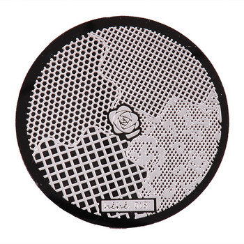 1 бр Hehe Series Nail Art Stamping Plates Плоча с изображение Сладка котка Котки Лапи Топка за плетене Кръгла метална плоча с шаблон за нокти 5,5 см