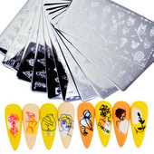 1 τεμ. Πλάκες σφράγισης νυχιών Flower Butterfly Nail Art Plate από ανοξείδωτο ατσάλι για εκτύπωση Εργαλεία στένσιλ για μανικιούρ