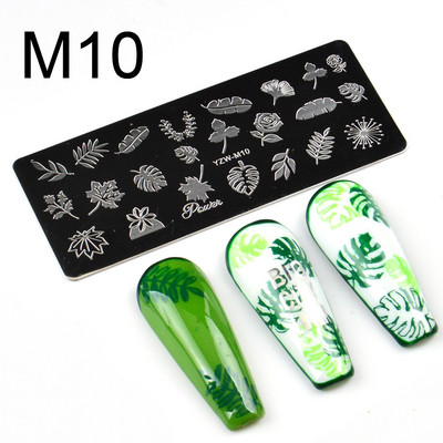 1 τεμ. Πλάκες σφράγισης νυχιών Flower Butterfly Nail Art Plate από ανοξείδωτο ατσάλι για εκτύπωση Εργαλεία στένσιλ για μανικιούρ