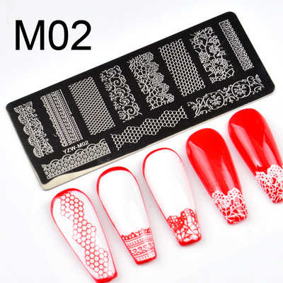 1 τεμ. Πλάκες σφράγισης νυχιών Flower Butterfly Nail Art Plate από ανοξείδωτο ατσάλι για εκτύπωση Εργαλεία στένσιλ για μανικιούρ