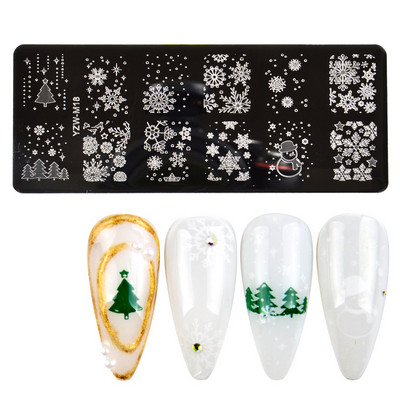 1 τεμ. Πλάκες σφράγισης νυχιών Flower Butterfly Nail Art Plate από ανοξείδωτο ατσάλι για εκτύπωση Εργαλεία στένσιλ για μανικιούρ