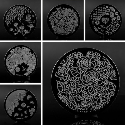 1 τεμ. 30 σχέδια Προαιρετικά νύχια στάμπα πλάκα δαντέλα Αρνητικό διάστημα αφήνει λουλούδια Εργαλεία πρότυπο για νυχιών τέχνης Αξεσουάρ