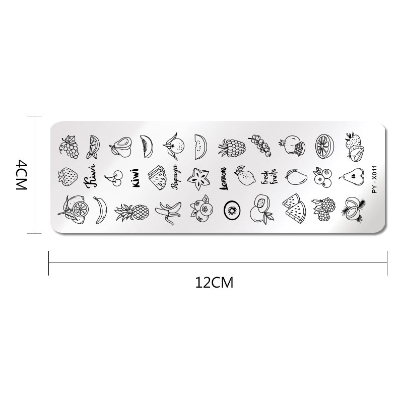 PICT YOU Fructe Plăci de ștanțare a unghiilor Linii Șablon temă geometrie animală Mucegai Instrument pentru șablon pentru arta unghiilor