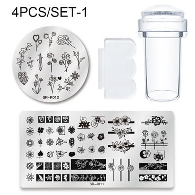 MEET ACROSS Stamping Plates Set Line Εικόνες Πλάκα τέχνης νυχιών Πρότυπο σφραγίδας σχεδίασης από ανοξείδωτο χάλυβα για εργαλεία εκτύπωσης στένσιλ