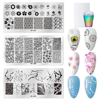 MEET ACROSS Stamping Plates Set Line Εικόνες Πλάκα τέχνης νυχιών Πρότυπο σφραγίδας σχεδίασης από ανοξείδωτο χάλυβα για εργαλεία εκτύπωσης στένσιλ