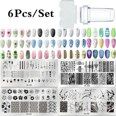 MEET ACROSS Stamping Plates Set Line Εικόνες Πλάκα τέχνης νυχιών Πρότυπο σφραγίδας σχεδίασης από ανοξείδωτο χάλυβα για εργαλεία εκτύπωσης στένσιλ