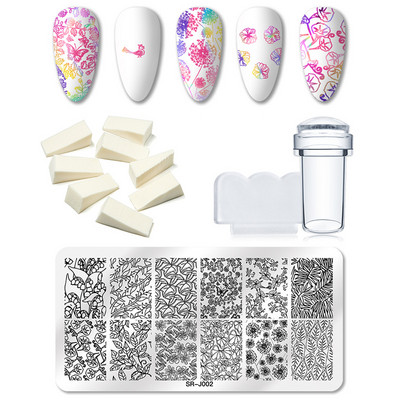 MEET ACROSS Stamping Plates Set Line Εικόνες Πλάκα τέχνης νυχιών Πρότυπο σφραγίδας σχεδίασης από ανοξείδωτο χάλυβα για εργαλεία εκτύπωσης στένσιλ