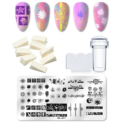 MEET ACROSS Stamping Plates Set Line Εικόνες Πλάκα τέχνης νυχιών Πρότυπο σφραγίδας σχεδίασης από ανοξείδωτο χάλυβα για εργαλεία εκτύπωσης στένσιλ