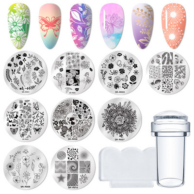 MEET ACROSS Stamping Plates Set Line Εικόνες Πλάκα τέχνης νυχιών Πρότυπο σφραγίδας σχεδίασης από ανοξείδωτο χάλυβα για εργαλεία εκτύπωσης στένσιλ