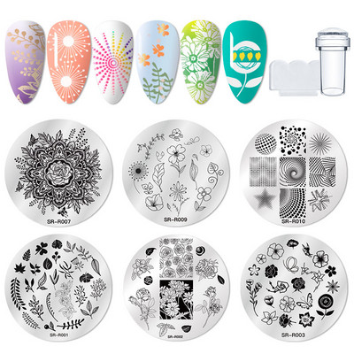 MEET ACROSS Stamping Plates Set Line Εικόνες Πλάκα τέχνης νυχιών Πρότυπο σφραγίδας σχεδίασης από ανοξείδωτο χάλυβα για εργαλεία εκτύπωσης στένσιλ