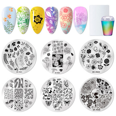 MEET ACROSS Stamping Plates Set Line Εικόνες Πλάκα τέχνης νυχιών Πρότυπο σφραγίδας σχεδίασης από ανοξείδωτο χάλυβα για εργαλεία εκτύπωσης στένσιλ