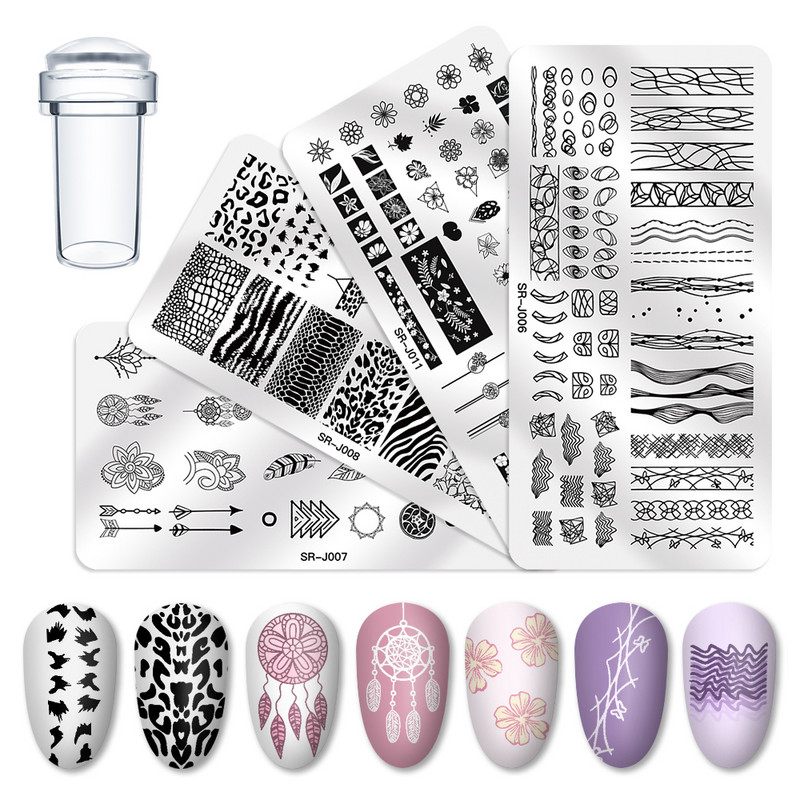 MEET CROSS Set de plăci de ștanțare Imagini în linie Placă pentru arta unghiilor Șablon de ștampilă de design din oțel inoxidabil pentru tipărirea instrumentelor pentru șablon