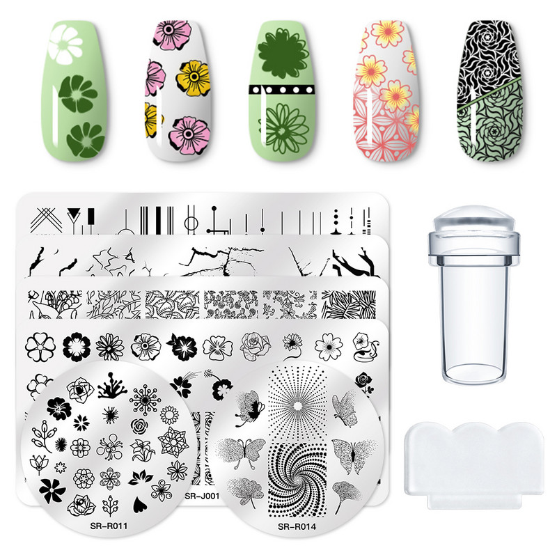 MEET CROSS Set de plăci de ștanțare Imagini în linie Placă pentru arta unghiilor Șablon de ștampilă de design din oțel inoxidabil pentru tipărirea instrumentelor pentru șablon