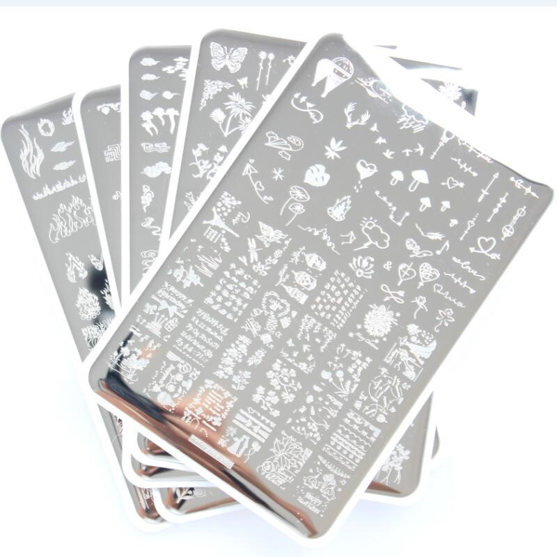 14,5X9,5 model de flori plăci de ștanțare a unghiilor pictură pentru imprimantă șablon de șabloane de unghii șablon de unghii șabloane de decal pentru unghii