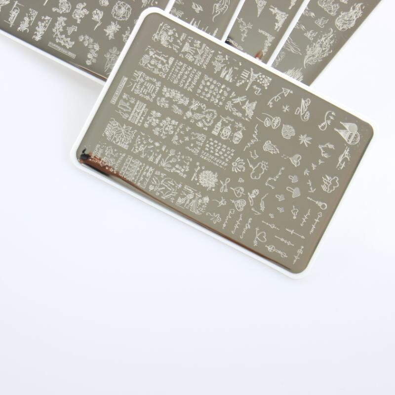 14,5X9,5 model de flori plăci de ștanțare a unghiilor pictură pentru imprimantă șablon de șabloane de unghii șablon de unghii șabloane de decal pentru unghii