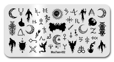 2022 New Green Monster Nail Stamping Christmas Figures Stamp Plate Green Man Nail Art Templates #086
