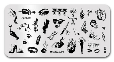 2022 New Green Monster Nail Stamping Christmas Figures Stamp Plate Green Man Nail Art Templates #086
