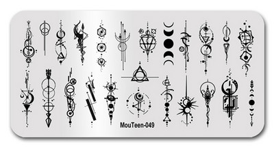 2022 New Green Monster Nail Stamping Christmas Figures Stamp Plate Green Man Nail Art Templates #086