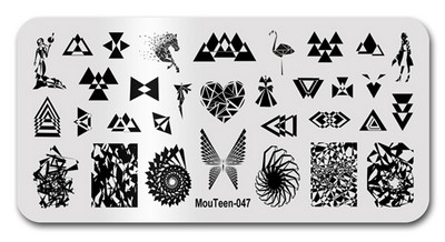 2022 New Green Monster Nail Stamping Christmas Figures Stamp Plate Green Man Nail Art Templates #086