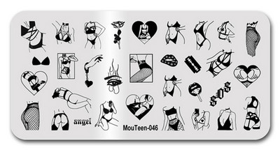 2022 New Green Monster Nail Stamping Christmas Figures Stamp Plate Green Man Nail Art Templates #086