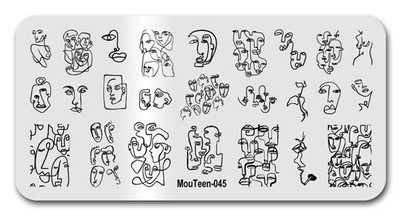 2022 New Green Monster Nail Stamping Christmas Figures Stamp Plate Green Man Nail Art Templates #086