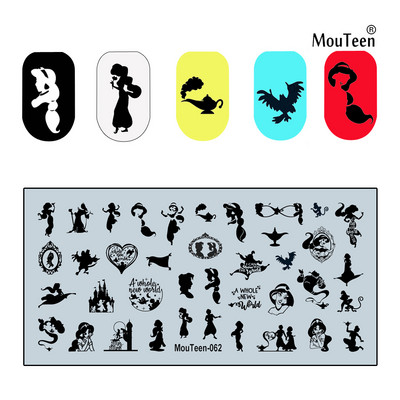 2022 New Green Monster Nail Stamping Christmas Figures Stamp Plate Green Man Nail Art Templates #086