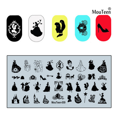 2022 New Green Monster Nail Stamping Christmas Figures Stamp Plate Green Man Nail Art Templates #086