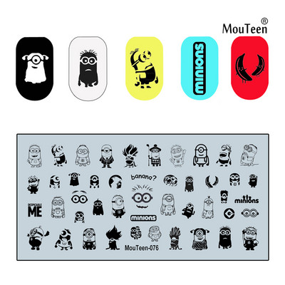 2022 New Green Monster Nail Stamping Christmas Figures Stamp Plate Green Man Nail Art Templates #086