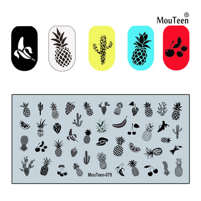 2022 New Green Monster Nail Stamping Christmas Figures Stamp Plate Green Man Nail Art Templates #086