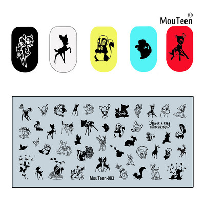 2022 New Green Monster Nail Stamping Christmas Figures Stamp Plate Green Man Nail Art Templates #086