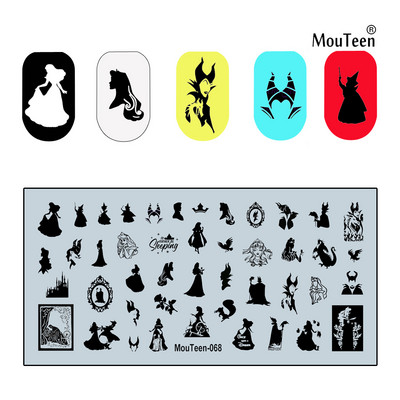 2022 New Green Monster Nail Stamping Christmas Figures Stamp Plate Green Man Nail Art Templates #086